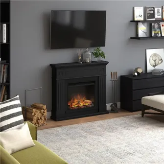 Semineu TAGU Larsen Deep Black cu Focar Electric PowerFlame, 23 inch, FM462-BL1-23PF1A
