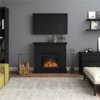 Semineu TAGU Larsen Deep Black cu Focar Electric PowerFlame, 23 inch, FM462-BL1-23PF1A
