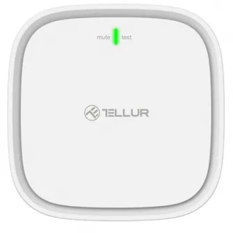 Датчик газа Tellur, WiFi, Smart, DC12V 1A, Белый