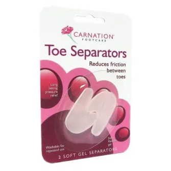 Separatoare degete de la picioare, din gel polimer cu continut de uleiuri minerale Carnation, set 2 bucati
