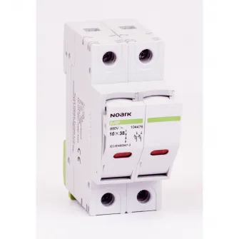 Separator cu fuzibil Noark 104476 pentru fuzibil 10x38mm 2P 32A