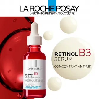 Ser concentrat antirid La Roche Posay Retinol B3 pentru riduri pronuntate si ten neuniform, 30ml