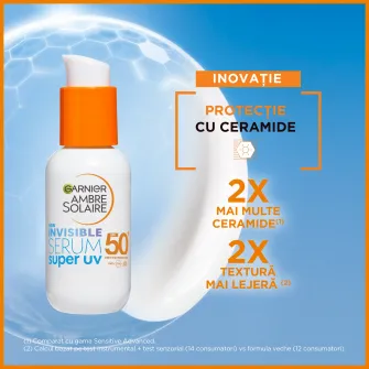 Serum de fata invizibil Super UV Garnier Ambre Solaire SPF 50+, 30 ml