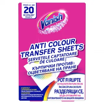 Servetele anti-transfer de culoare Vanish 20 buc