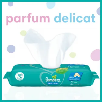 Servetele umede Pampers Fresh Clean, 6 pachete x 80, 480 buc
