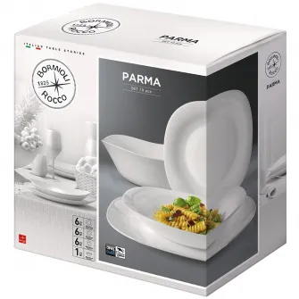 Serviciu de masa Bormioli Parma 19 piese, opal