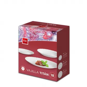 Serviciu de masa CoK Titan, opal, 18 piese