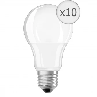 Set 10 becuri LED BELLALUX A60, E27, 8.5W (60W), 806 lm, A+, temperatura lumina calda (2700K)