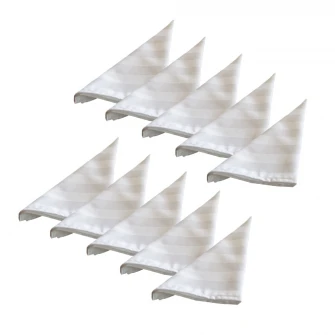Set 10 buc servetele masa Hotel Kotonia Home, 100% bumbac, damasc, 35x35 cm, alb