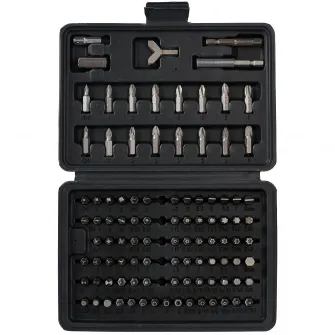 Set 100 biti si adaptor Heinner CTSM012, material chrome-vanadium