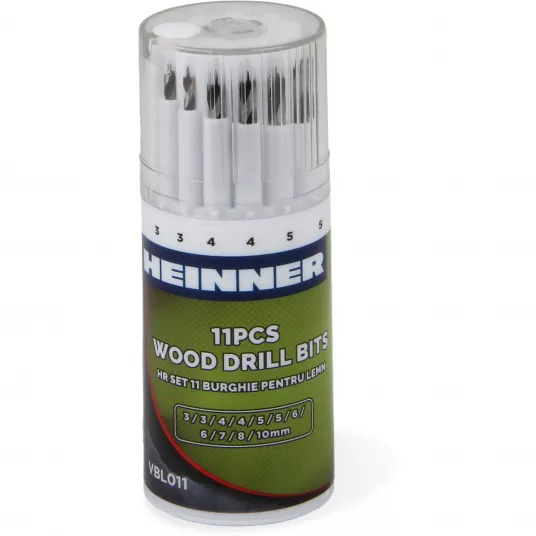 Set 11 burghie pentru lemn Heinner VBL011, 3-10 mm dimensiune burghie