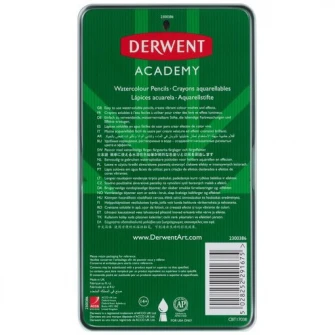 Set 12 creioane acuarela Derwent Academy™, tonurile pielii, calitate superioara