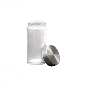 Set 16 recipiente condimente Zokura, cu suport, Inox/Sticla