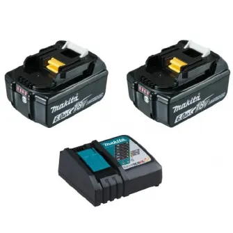 Set 2 acumualtori in incarcator rapid Makita 199480-6, 18 V, 6 Ah