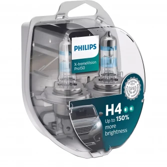 Set 2 Becuri auto PHILIPS Xtreme Vision PRO150 H4 12V 60/55W P43T-39