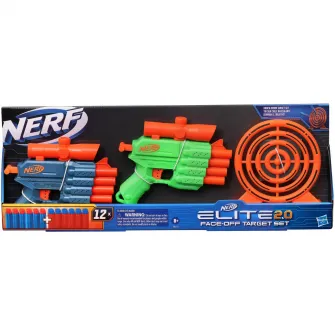 Set 2 blastere Nerf Elite 2.0 - Face Off Target Set, 12 proiectile