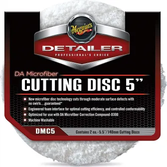 Set 2 bucati burete polish cu microfibra Meguiars pentru masina de polish, abraziv, 5, Microfiber Cutting Disc