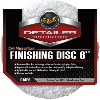 Set 2 bucati burete polish cu microfibra Meguiars pentru masina de polish, finisare, 6, Microfiber Finishing Disc
