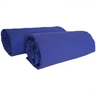 Set 2 bucati Cearsaf de pat cu elastic Kotonia Home, 100% bumbac, Ranforce, 160x200+20 cm, bleumarin