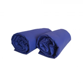 Set 2 bucati Cearsaf de pat cu elastic Kotonia Home, 100% bumbac, Ranforce, 90x200+20 cm, bleumarin