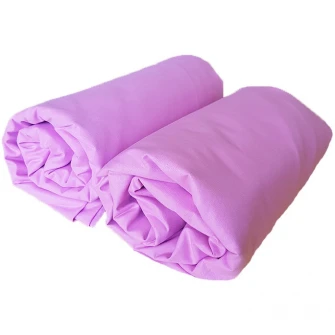 Set 2 bucati Cearsaf de pat cu elastic Kotonia Home, 100% bumbac, Ranforce, 160x200+20 cm, rose