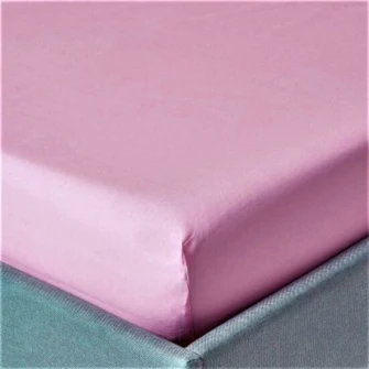 Set 2 bucati Cearsaf de pat cu elastic Kotonia Home, 100% bumbac, Ranforce, 160x200+20 cm, rose