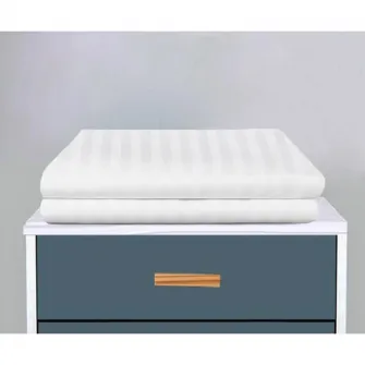 Набор из 2 предметов пододеяльника Hotel Line Kotonia Home, 100% хлопок, дамаст, 180x200 см, белый