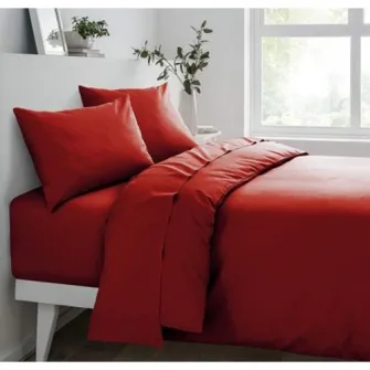 Set 2 bucati Husa pentru pilota Kotonia Home , 100% bumbac, Ranforce, 200x220 cm, rosu