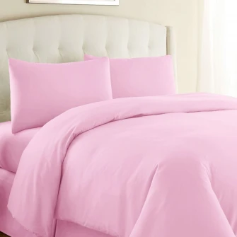 Set 2 bucati Husa pentru pilota Kotonia Home, 100% bumbac, Ranforce, 200x220 cm, rose