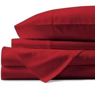 Set 2 bucati Husa pentru pilota Kotonia Home, 100% bumbac, Ranforce, 150x200 cm, rosu