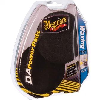 Set 2 bureti polish auto Meguiars, negru, 4, DA Waxing Power Pads