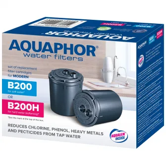 Set 2 cartuse filtrante Aquaphor B200H, pentru apa dura, compatibil cu filtrul Aquaphor Modern 2