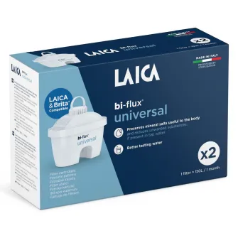 Set 2 cartuse filtrante Laica Bi-flux Universal, compatibile Brita