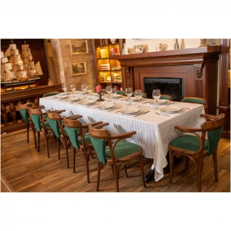 Set 2 fete de masa Damasc Somnart, 180x260 cm, 100% bumbac damasc, 12 persoane