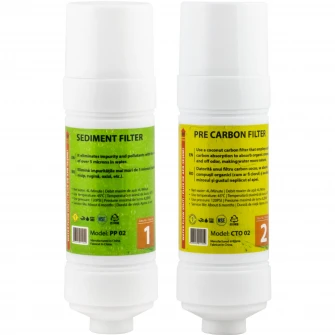 Set 2 filtre dozator Zass WFRS05, Sediment, Precarbon, 6 luni, Compatibil ZTWD 03 WF si ZTWD 04 WF