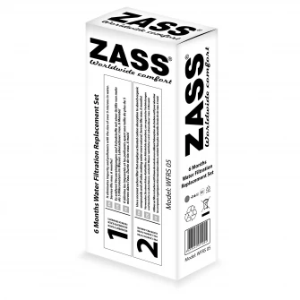 Set 2 filtre dozator Zass WFRS05, Sediment, Precarbon, 6 luni, Compatibil ZTWD 03 WF si ZTWD 04 WF