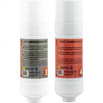 Set 2 filtre dozator Zass WFRS06, Membrana, Post-Carbon, 12 luni, Compatibil ZTWD 03 WF si ZTWD 04 WF