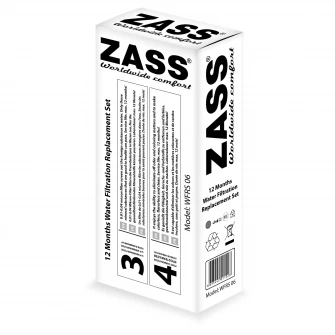 Set 2 filtre dozator Zass WFRS06, Membrana, Post-Carbon, 12 luni, Compatibil ZTWD 03 WF si ZTWD 04 WF