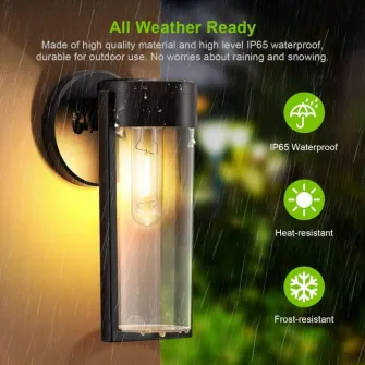 Set 2 lampi solare LED Rovo XHL-651, acumulator 800 mAh, lumina alba calda (3000K), IP65