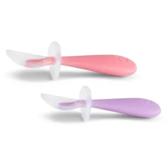 Set 2 Lingurite Munchkin, Pentru Bebelusi, Gentle Scoop, 6L+, Pink/Purple