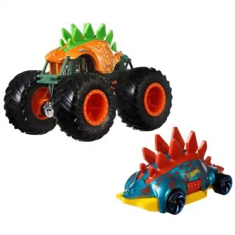Set 2 masinute Hot Wheels Monster Truck - Motosaurus, scara 1:64