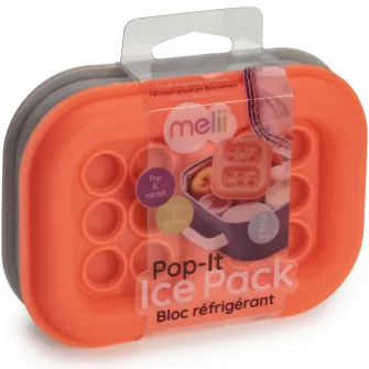Set 2 pastile racire Pop It cutie pranz pentru copii Melii, pink-grey