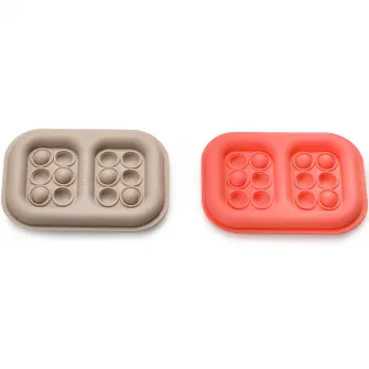 Set 2 pastile racire Pop It cutie pranz pentru copii Melii, pink-grey