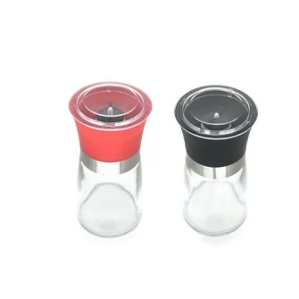 Set 2 rasnite sare/piper Vanora, 13.5 cm, rosu/negru