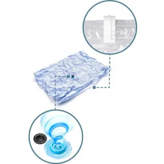 Set 2 Saci de vidare Lamart, 45X70 cm + Pompa de vacuum