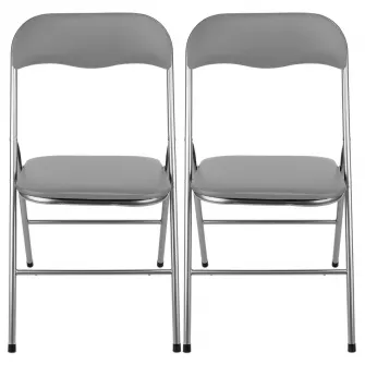 Set 2 scaune bucatarie Kring Primo, pliante, Gri
