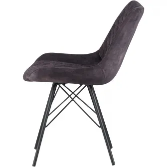 Set 2 scaune dining Kring Agnes, metal/catifea, Maro
