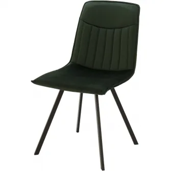 Set 2 scaune dining Kring Freya, metal/catifea, Verde