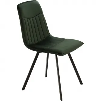 Set 2 scaune dining Kring Freya, metal/catifea, Verde