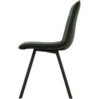 Set 2 scaune dining Kring Freya, metal/catifea, Verde